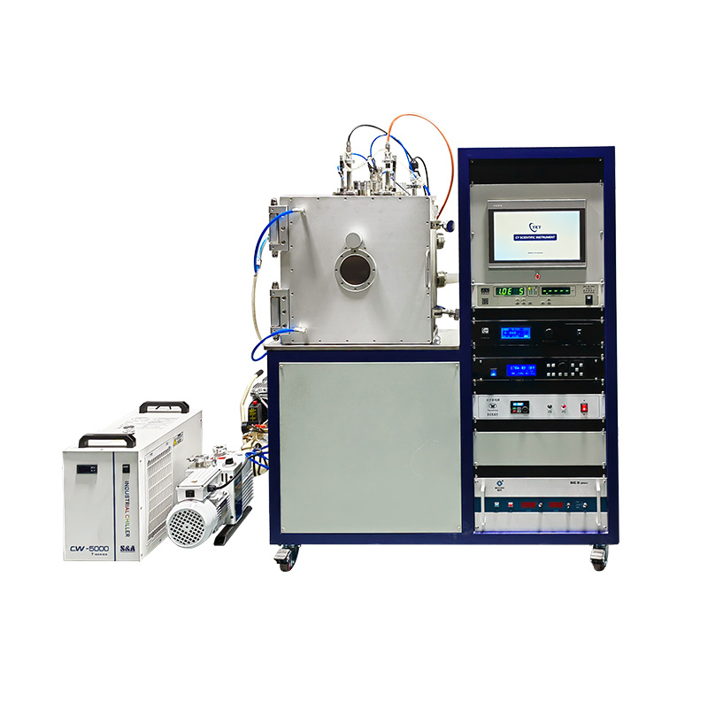 Ion source dual-target magnetron sputtering coater instrument