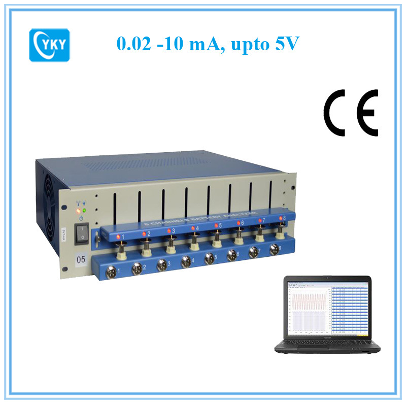 8 Channel Battery Analyzer (0.25 -300 Ma, Upto 5V W/ Temperature Measurement and Laptop & Software